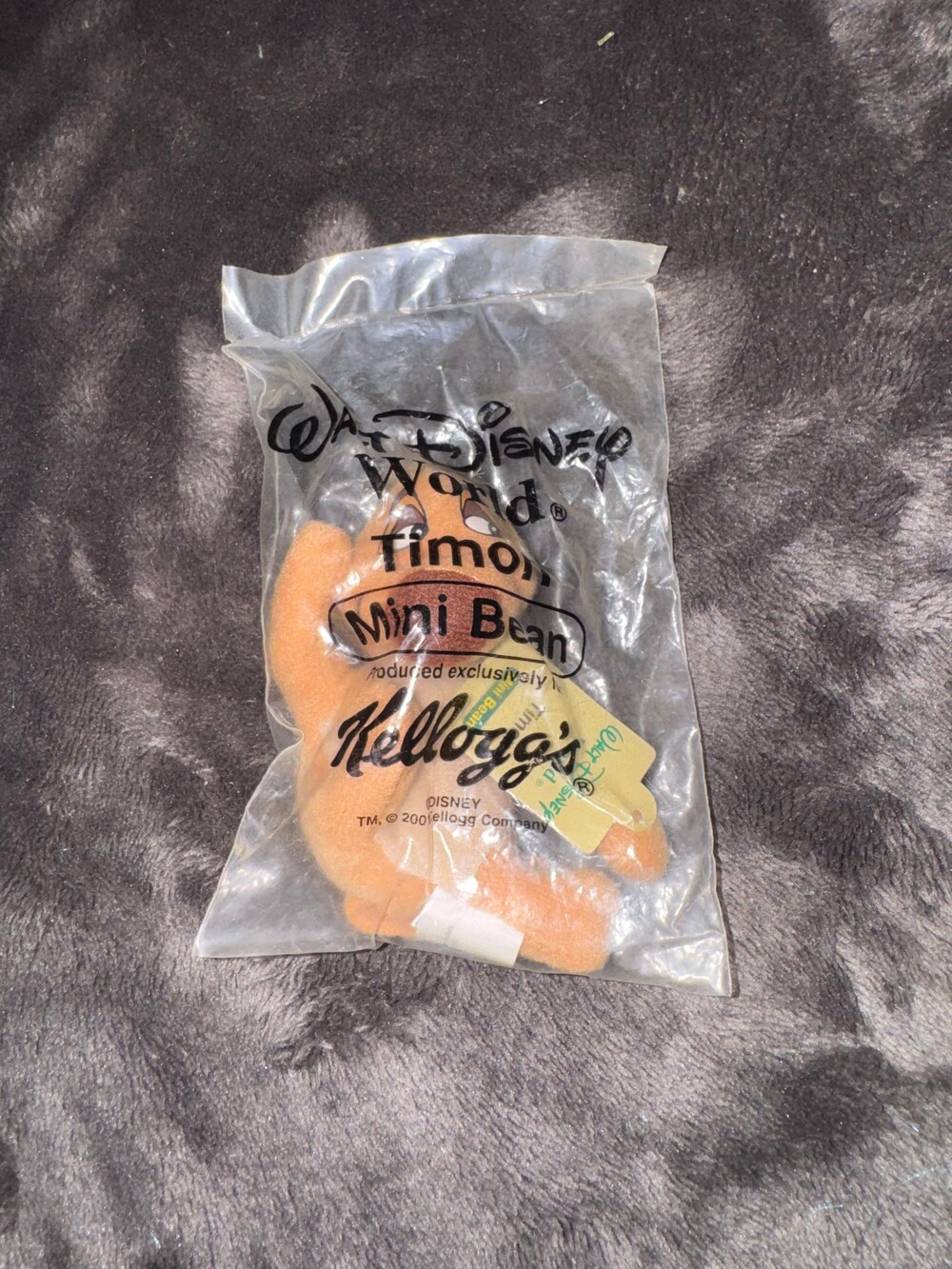 Walt Disney World Timon Mini Bean Plush Kellogg's 2001 Vintage Toy
